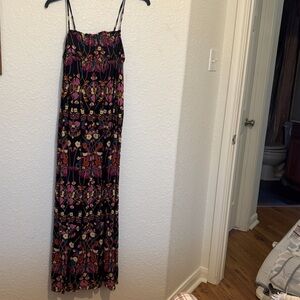 Anthropologie Floral Maxi Dress with Spaghetti Straps